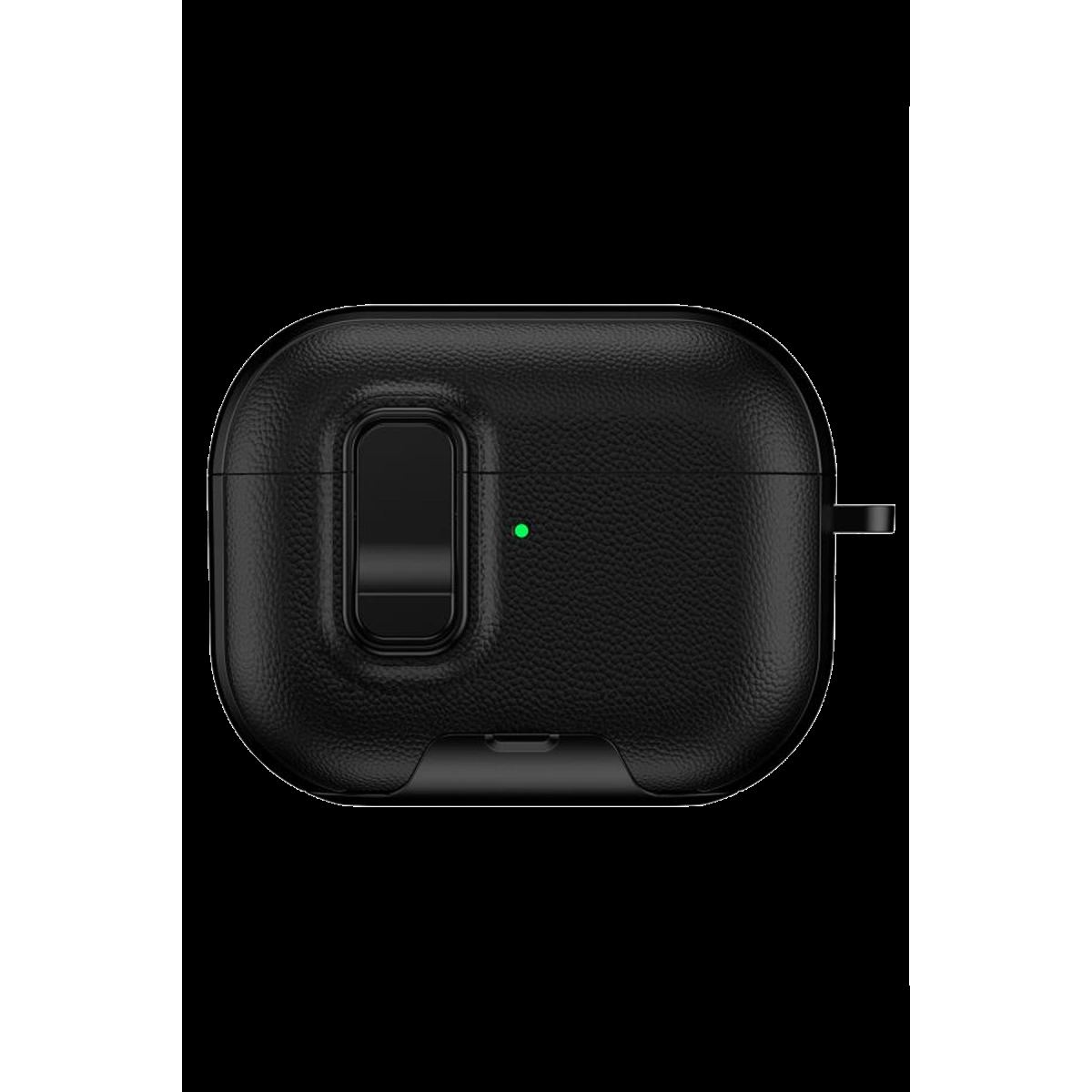 Apple Airpods Pro 3 (3.nesil) Rova Deri  Kılıf - Siyah