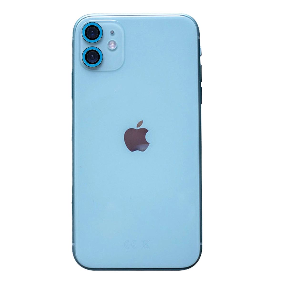 Apple İphone 11 Neon Fosforlu Kamera Lens - Mavi
