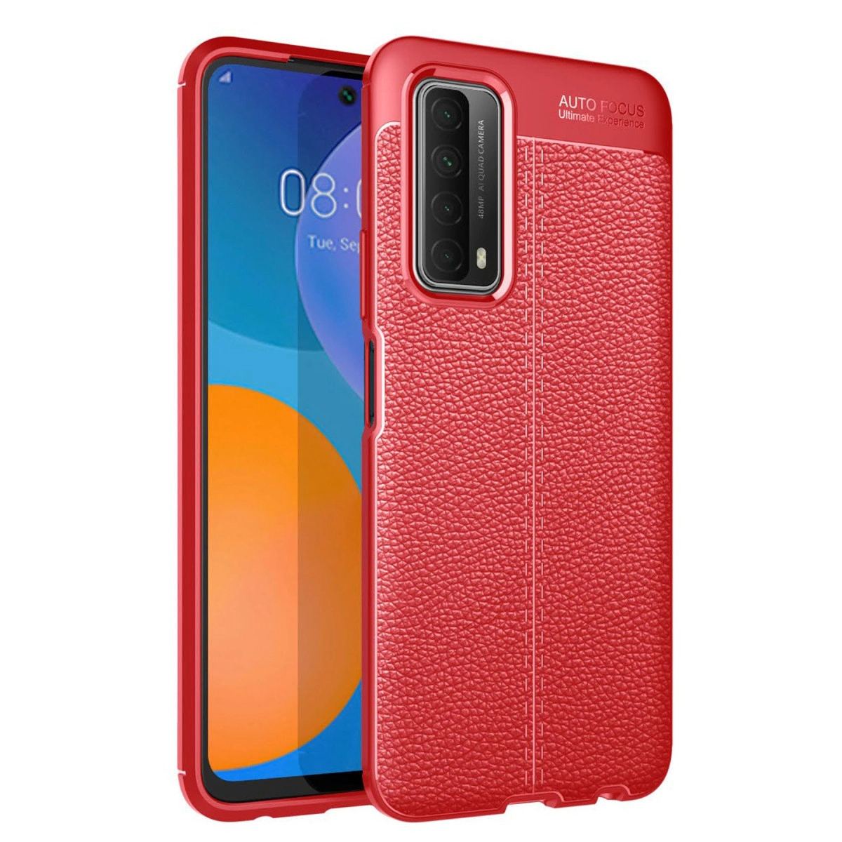 Huawei P Smart 2021 Kılıf Auto Focus Kapak - Kırmızı