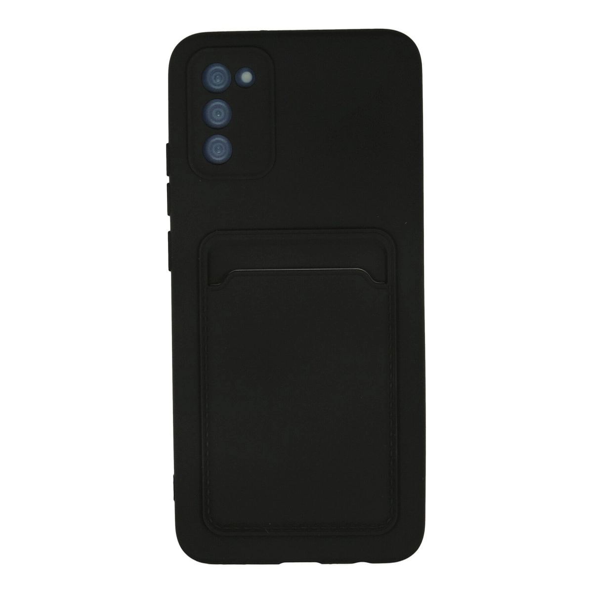 Newface Samsung Galaxy A02s Kılıf Kelvin Kartvizitli Silikon - Siyah