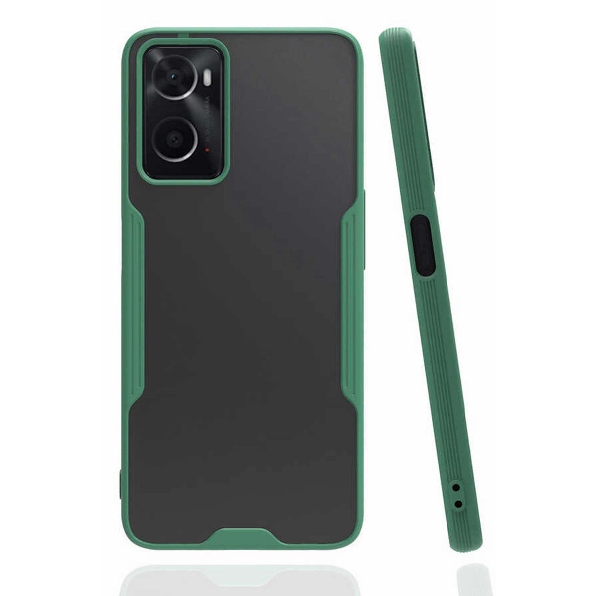 Oppo A96 Kılıf Platin Silikon - Yeşil