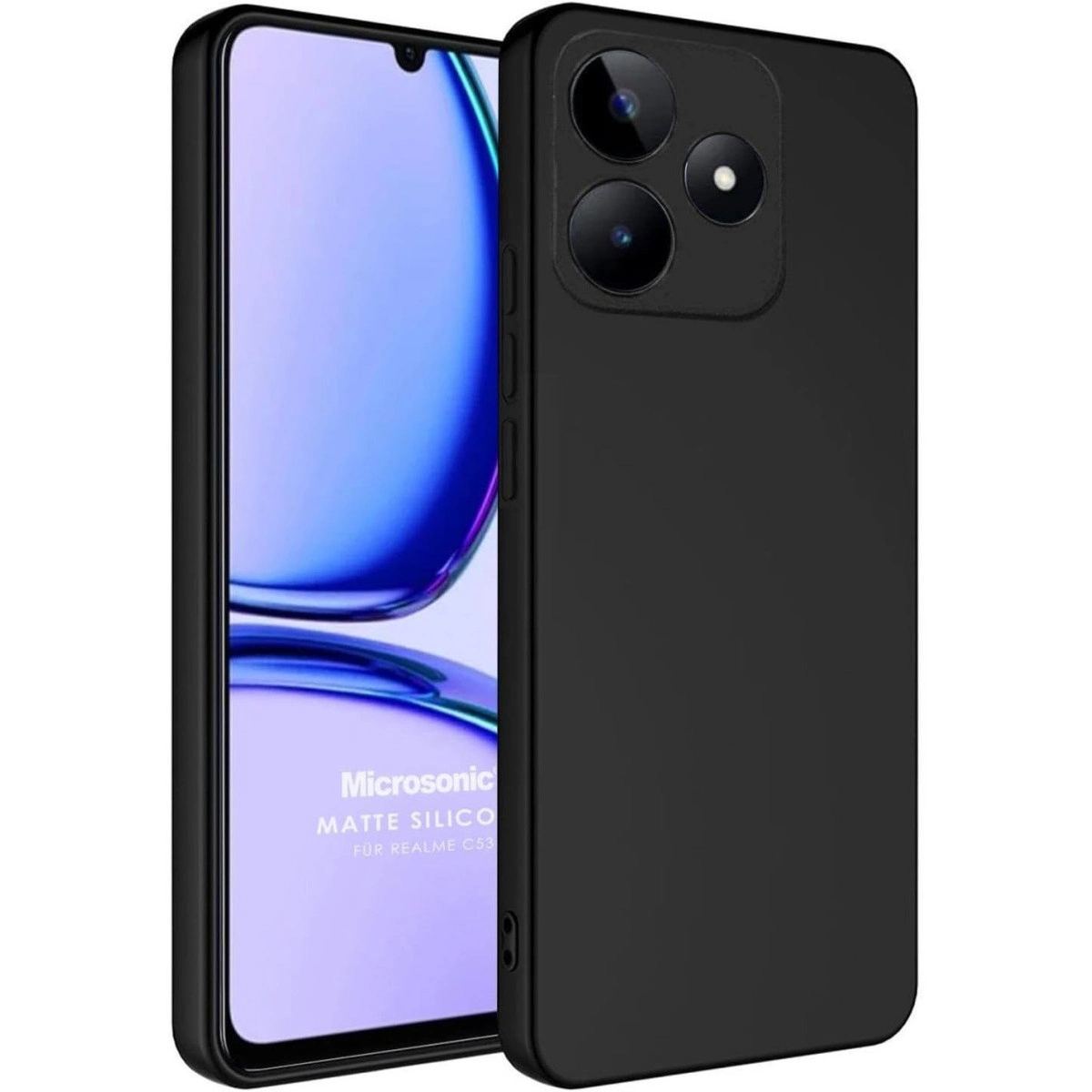 Realme C61 Kılıf First Silikon - Siyah
