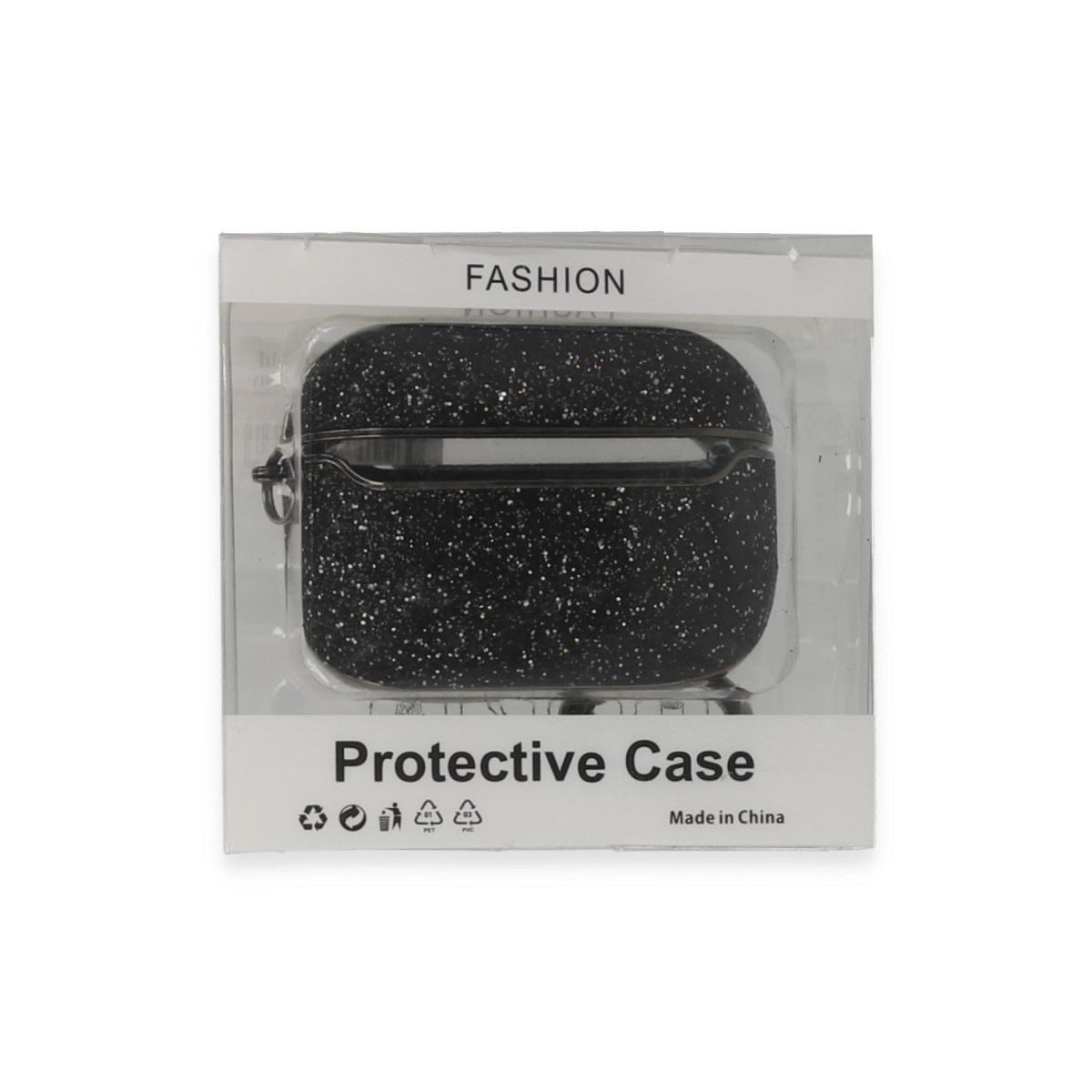 Apple Airpods Pro 2 (2.nesil) Spell Simli Kılıf - Siyah