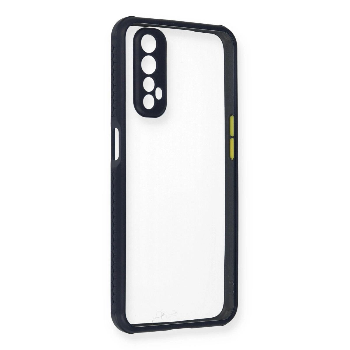 Realme 7 Kılıf Miami Şeffaf Silikon - Lacivert