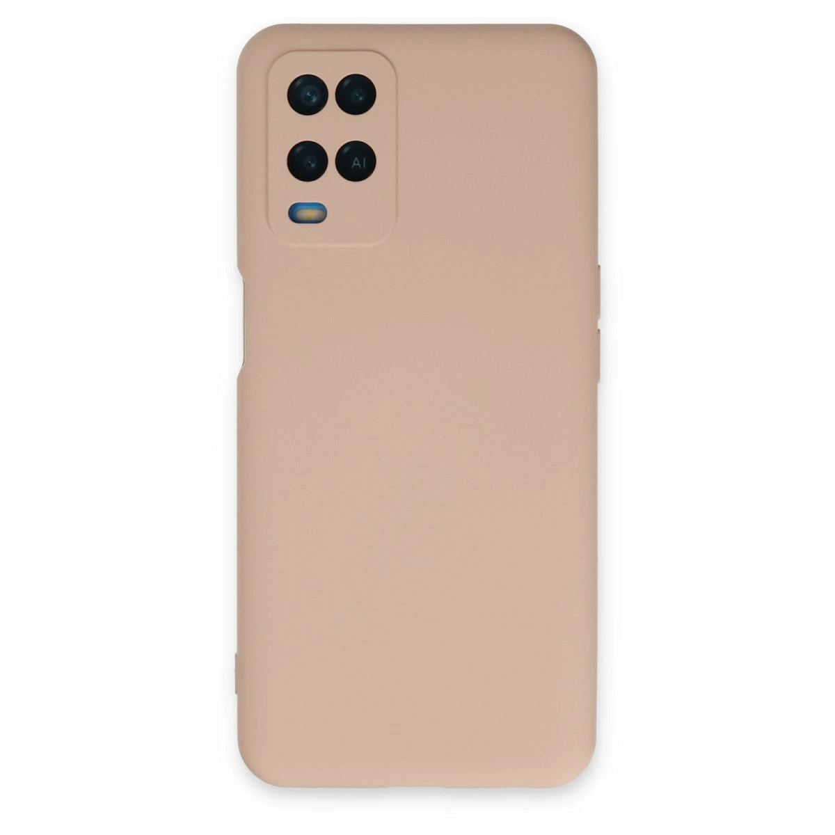 Oppo A54 4g Kılıf Nano İçi Kadife Silikon - Pudra
