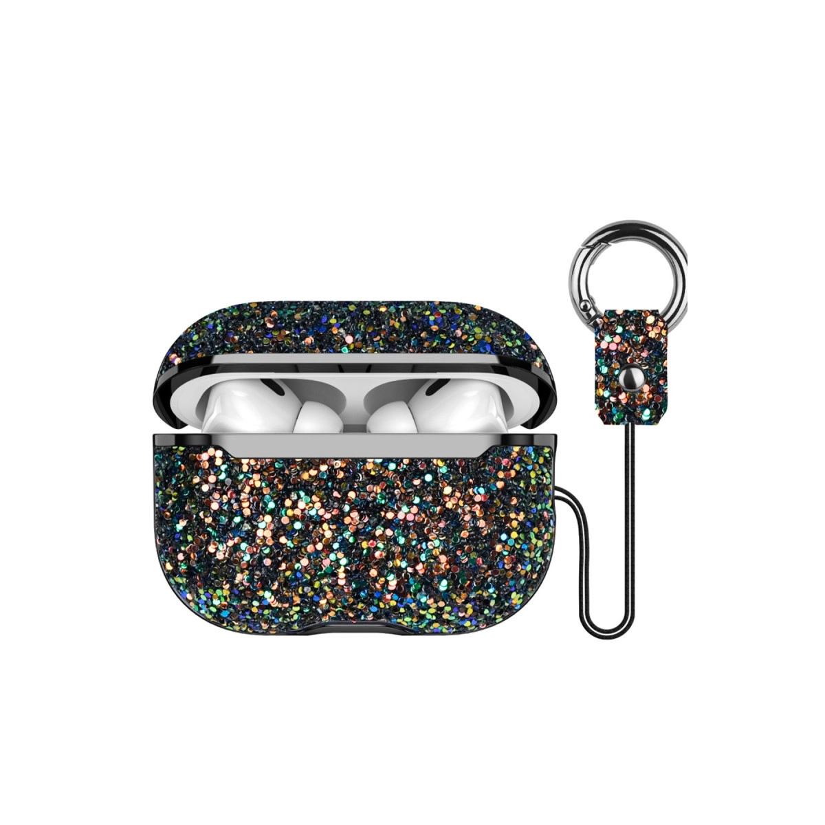Onegif Apple Airpods Pro 2 (2.nesil) Bright Simli Airpods Kapak - Siyah