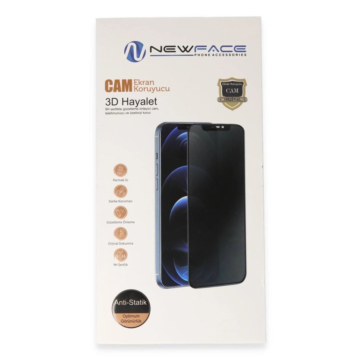 Newface Tecno Spark 50 3d Antistatik Hayalet Cam Ekran Koruyucu - Şeffaf