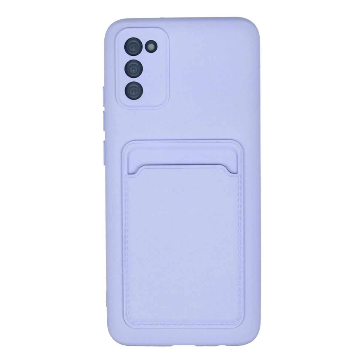Newface Samsung Galaxy A02s Kılıf Kelvin Kartvizitli Silikon - Lila