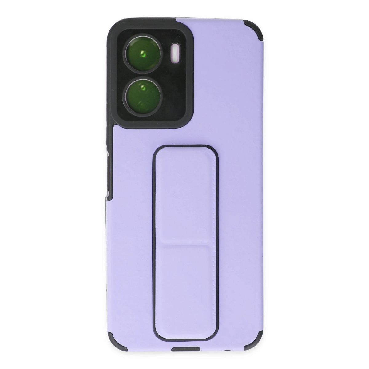 Vivo Y16 Kılıf Mega Standlı Silikon - Lila