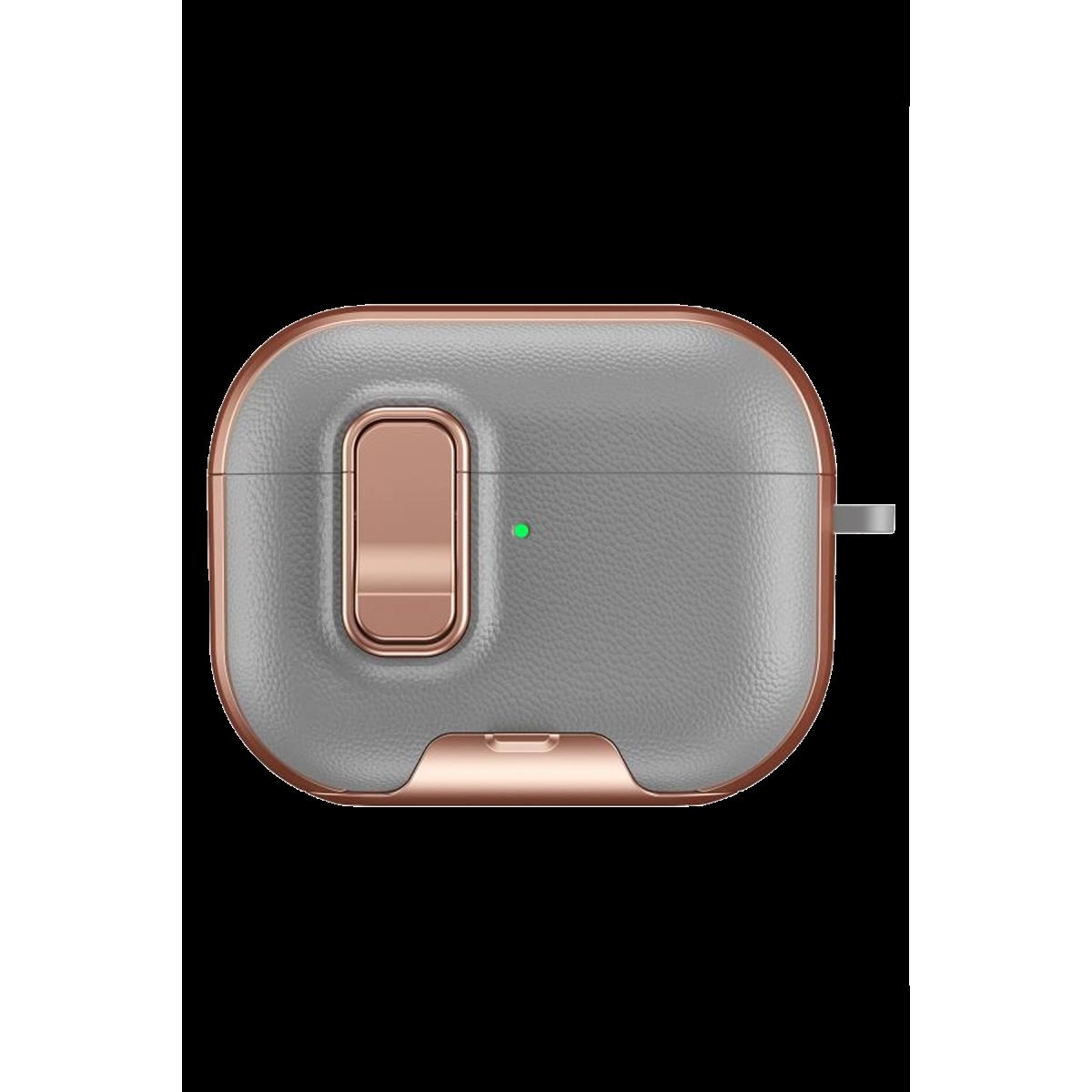 Apple Airpods Pro 3 (3.nesil) Rova Deri  Kılıf - Rose Gold