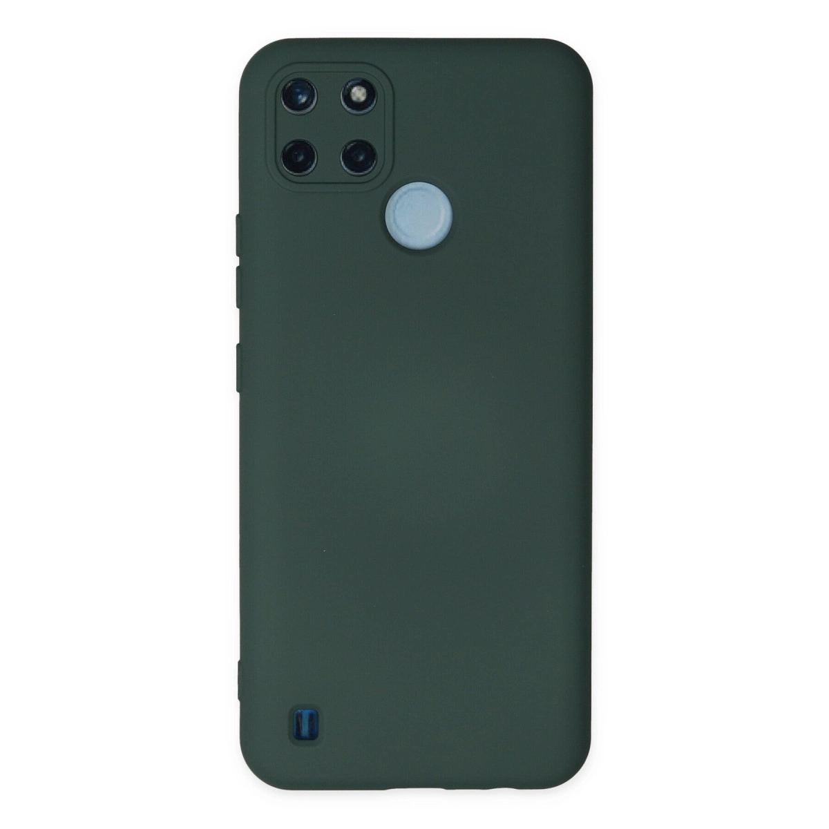 Realme C25y Kılıf Nano İçi Kadife Silikon - Koyu Yeşil