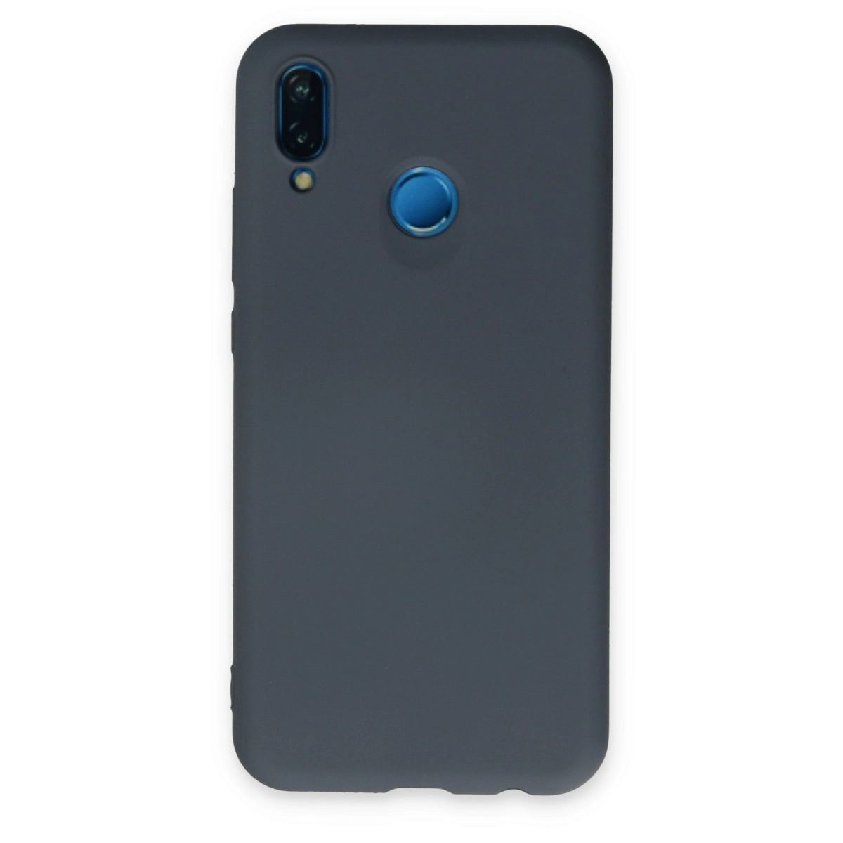 Huawei P20 Lite Kılıf Nano İçi Kadife Silikon - Gri