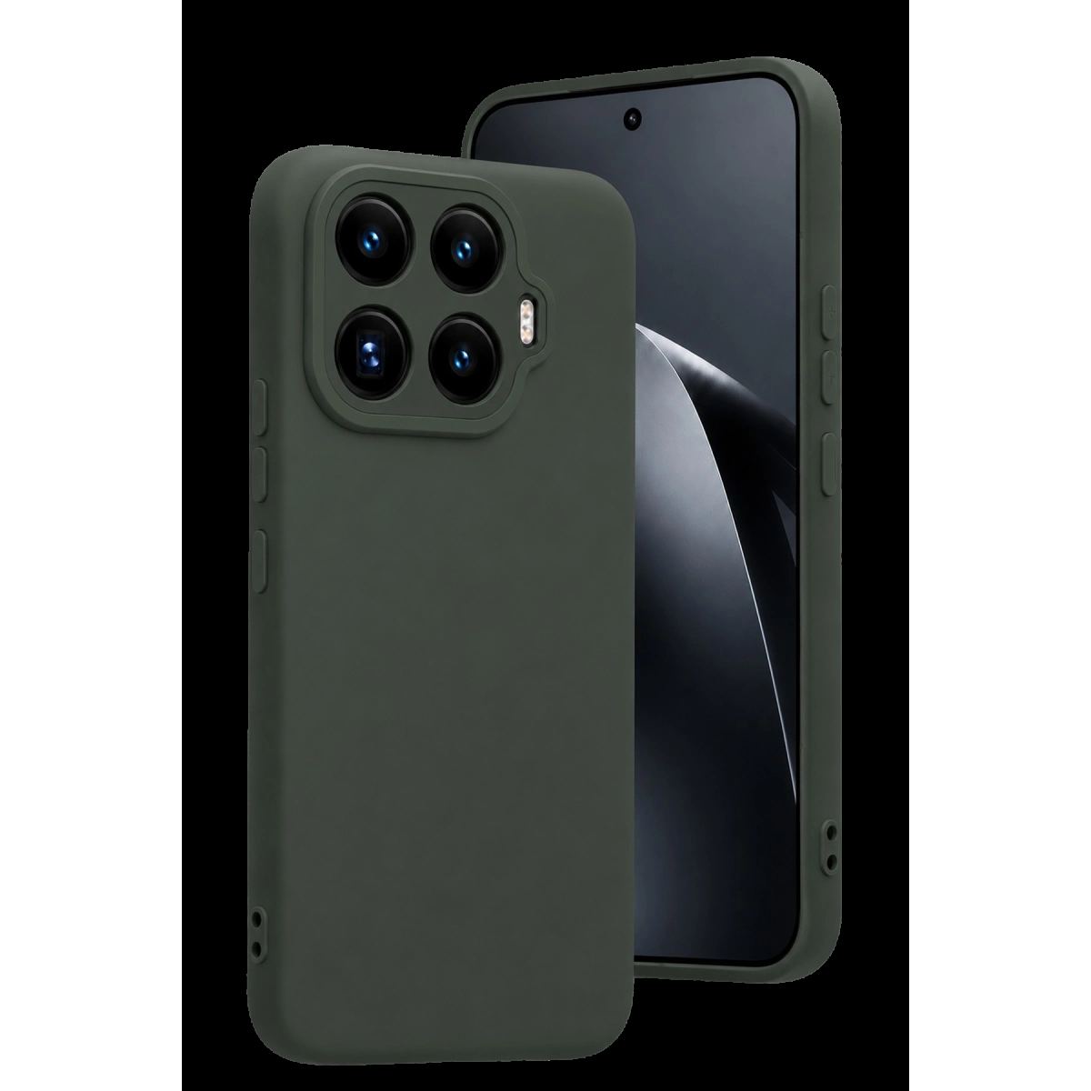 Xiaomi Mi 17t Nano İçi Kadife Silikon - Koyu Yeşil