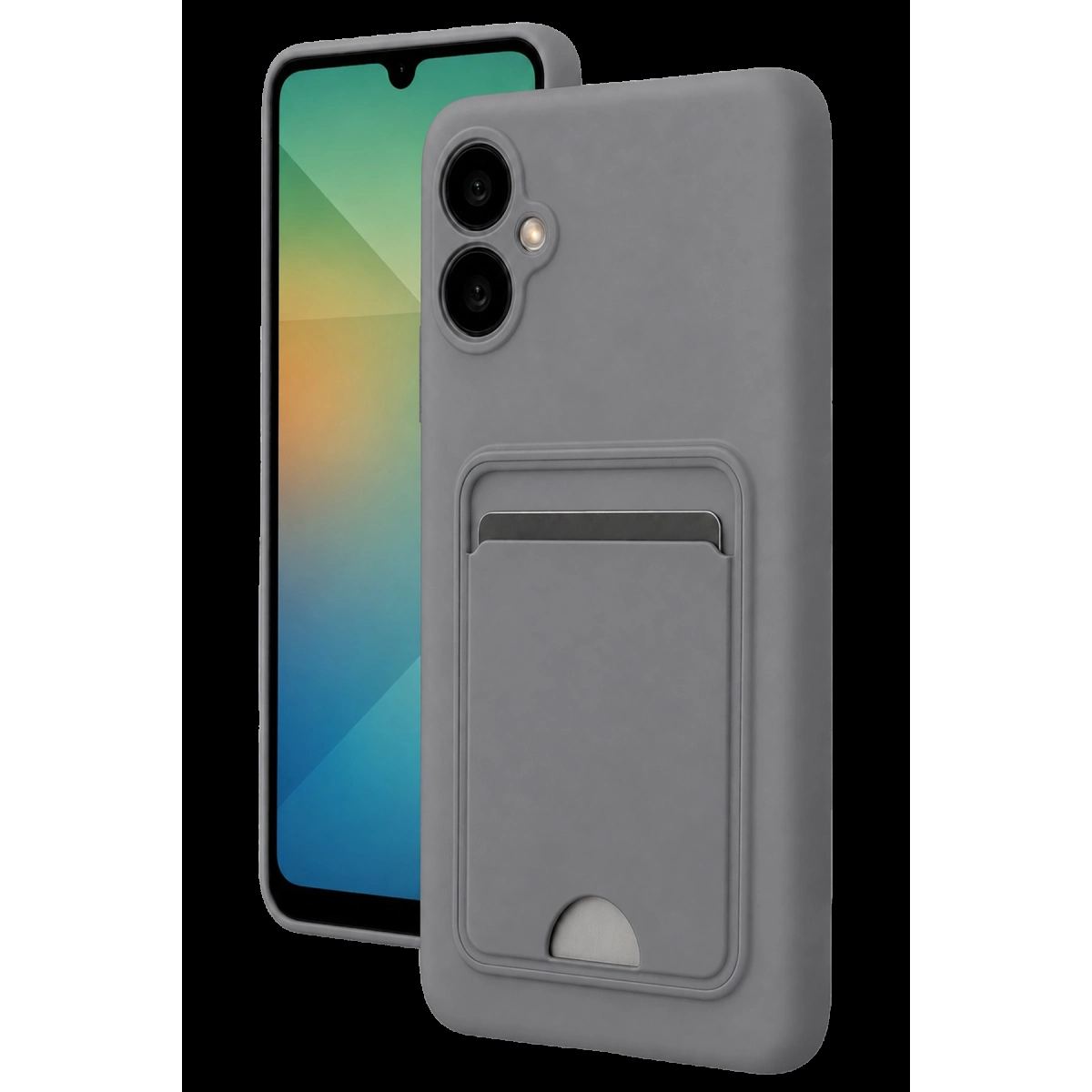 Newface Samsung Galaxy A07 4g Kelvin Kartvizitli Silikon - Gri