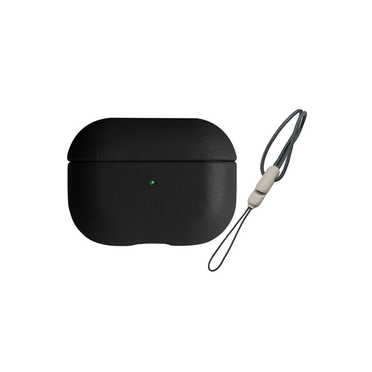 Apple Airpods 3 (3.nesil) 405 Deri Kılıf - Siyah