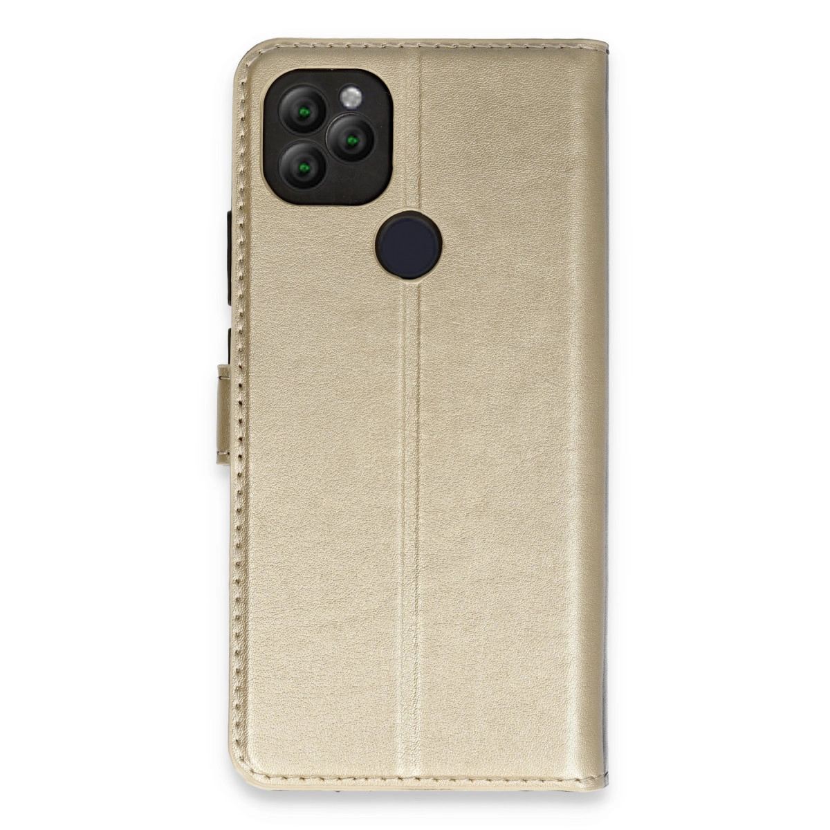 General Mobile Gm 22 Kılıf Trend S Plus Kapaklı Kılıf - Gold