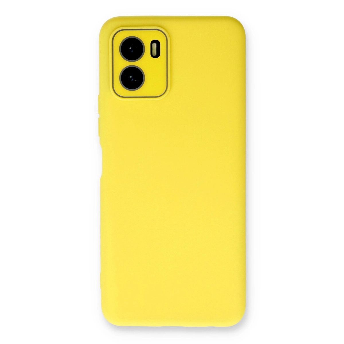 Vivo Y15s Kılıf Lansman Glass Kapak - Sarı