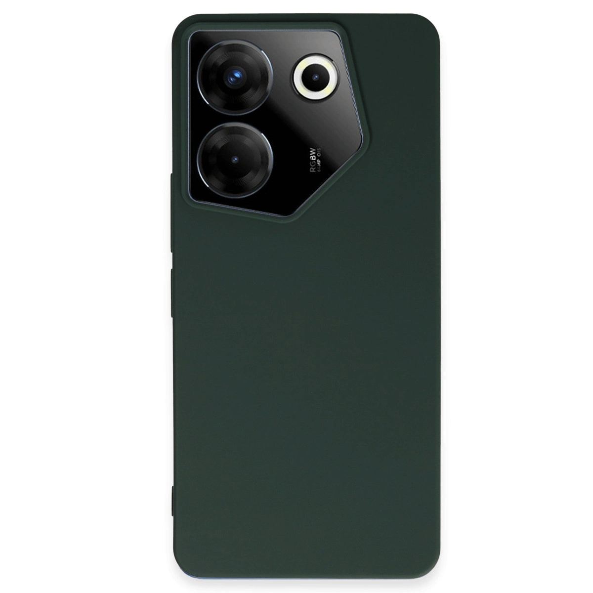 Tecno Camon 20 Pro 5g Kılıf First Silikon - Koyu Yeşil