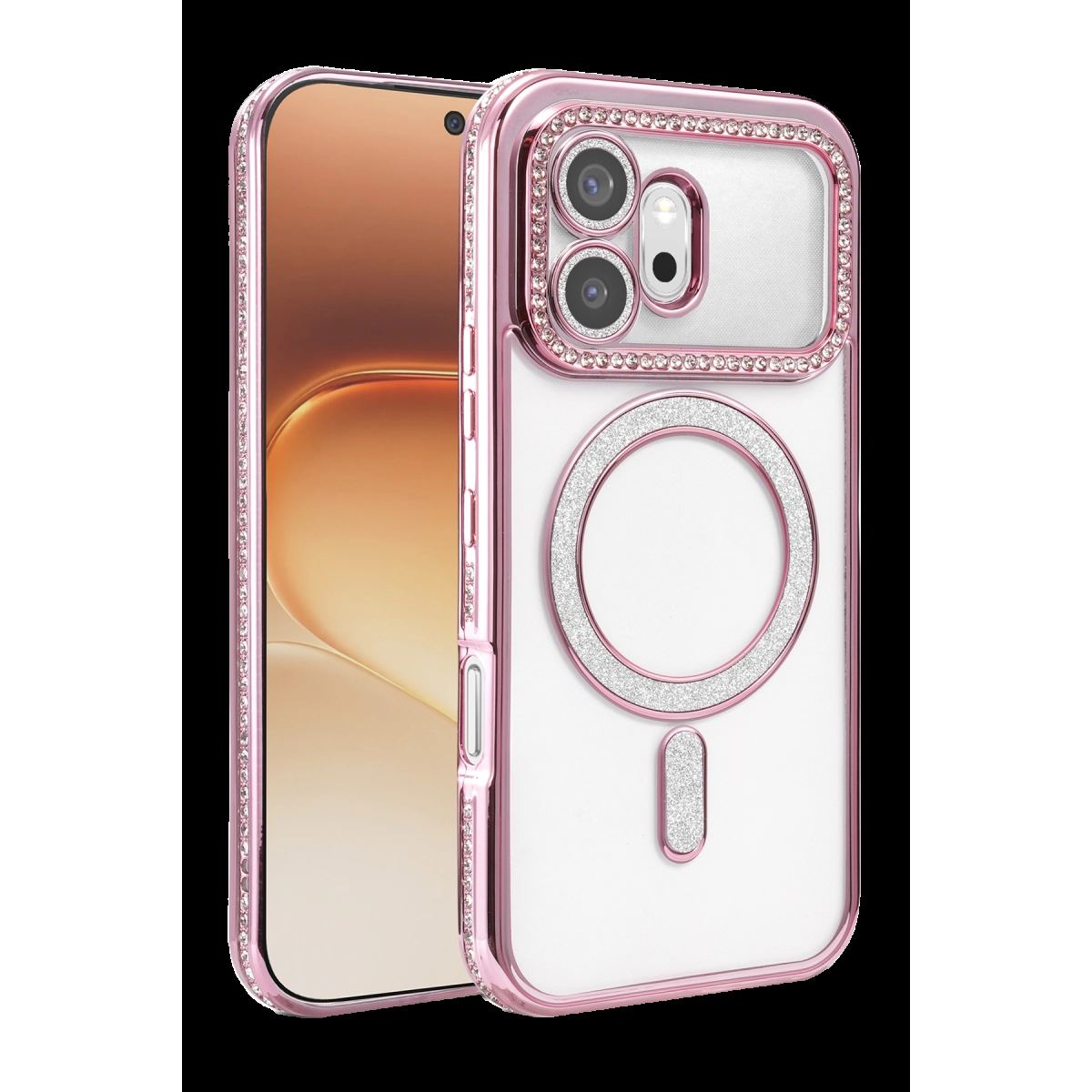Huawei Honor 600 Joke Simli Magneticsafe Kılıf - Pembe