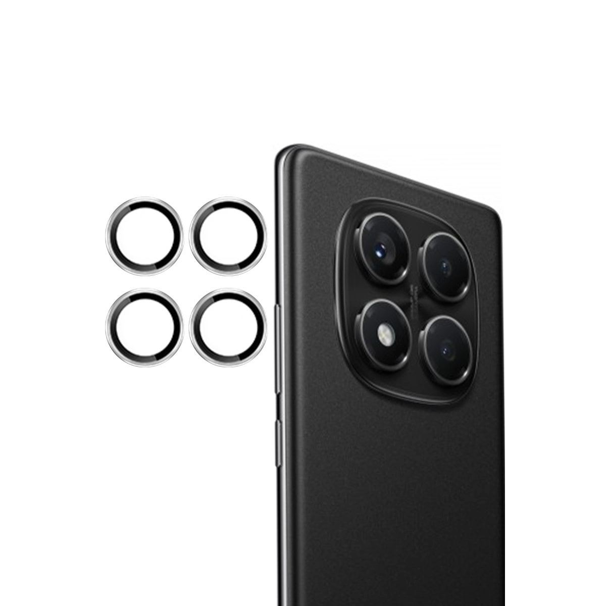 Joko Xiaomi Redmi Note 14 Pro 4g Pvd Metal Kamera Lens - Gümüş