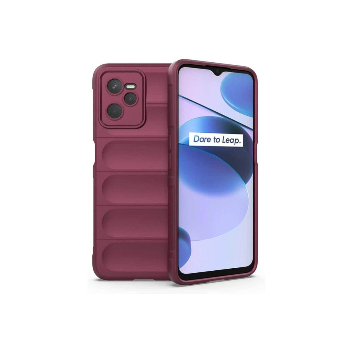Realme C35 Kılıf Optimum Silikon - Bordo