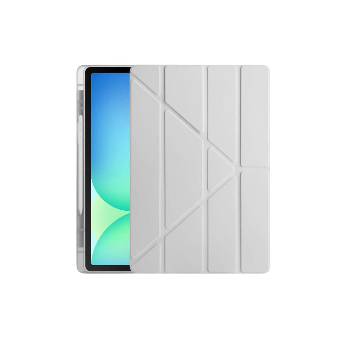 Apple İpad Air 13 (2024) Kılıf Kalemlikli Mars Tablet Kılıfı - Gri