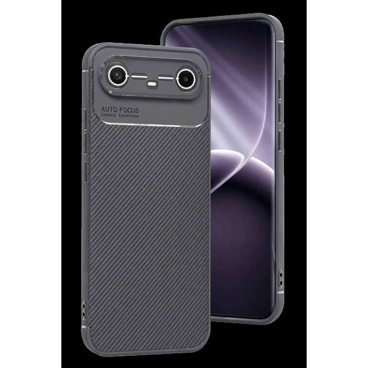 Tecno Spark Slim 5g Auto Focus Karbon Kapak - Gri