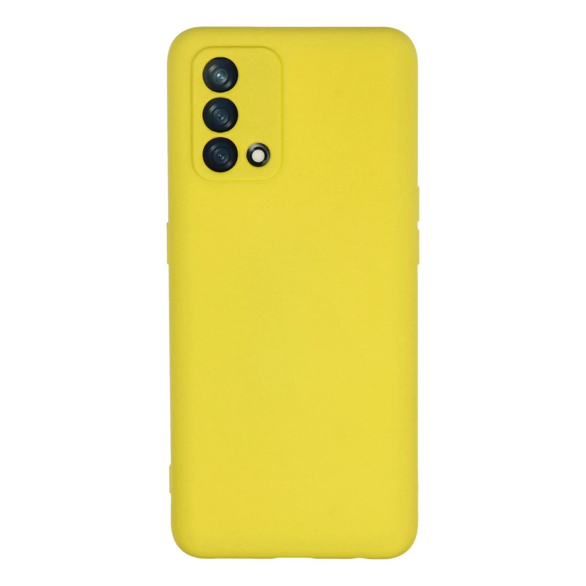 Oppo A74 4g Kılıf Nano İçi Kadife Silikon - Sarı