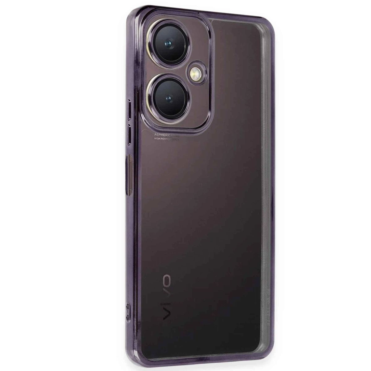 Vivo Y27 Kılıf Razer Lensli Silikon - Mor