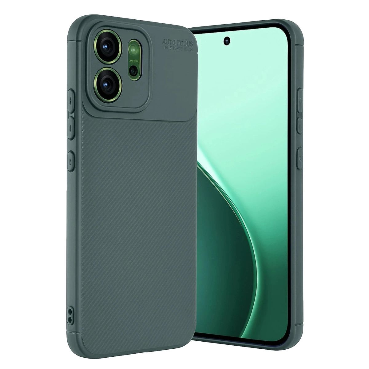 Oppo Reno 14 Auto Focus Karbon Kapak - Koyu Yeşil