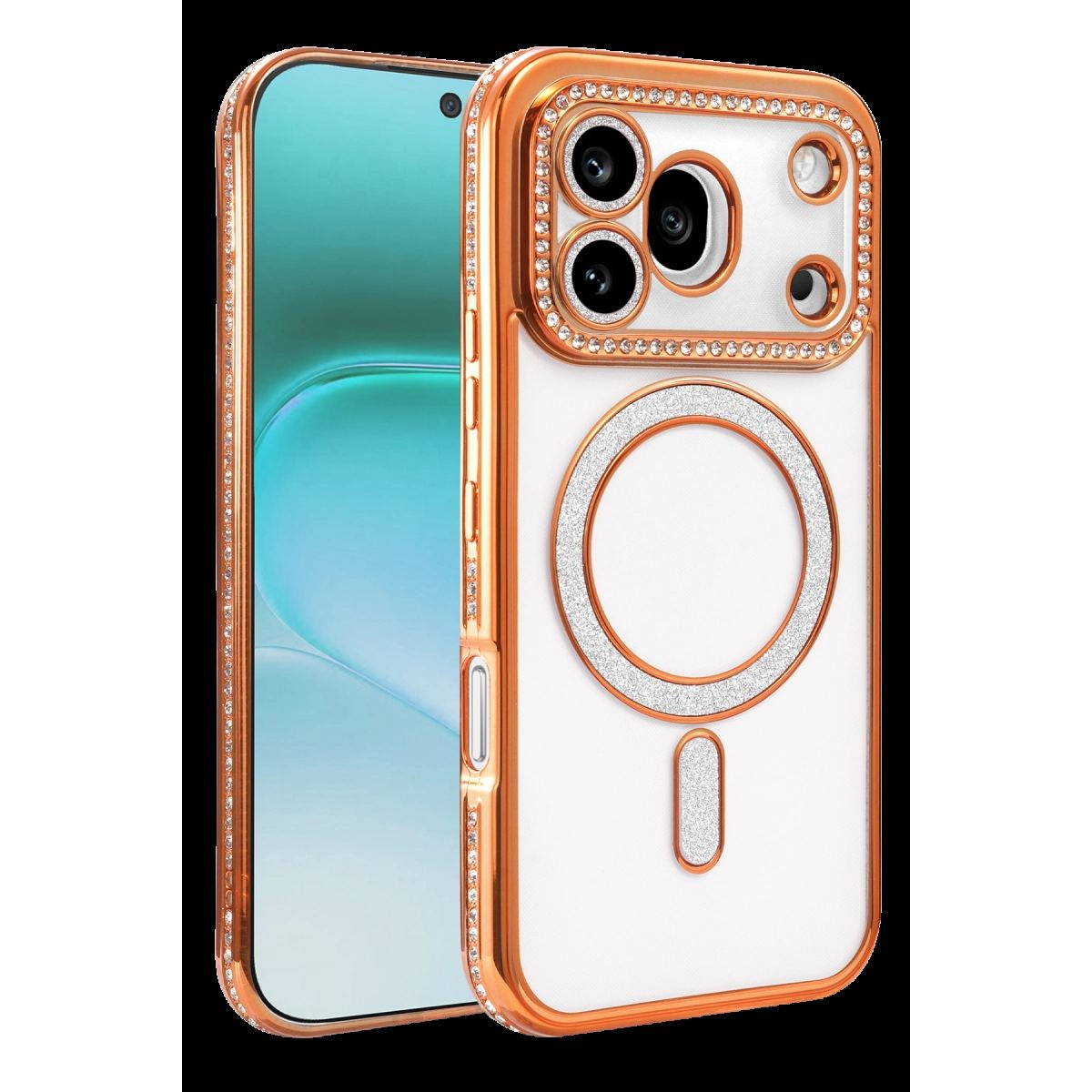 Huawei Honor 600 Pro Joke Simli Magneticsafe Kılıf - Turuncu