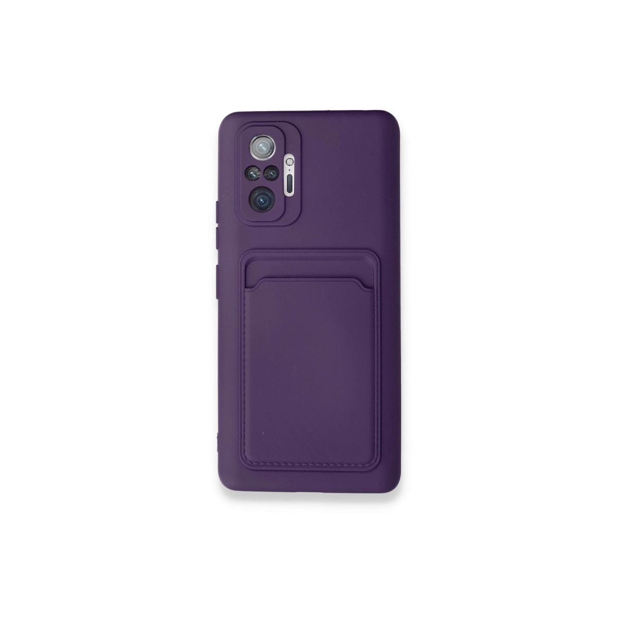 Xiaomi Redmi Note 10 Pro Kılıf Kelvin Kartvizitli Silikon - Derin Mor