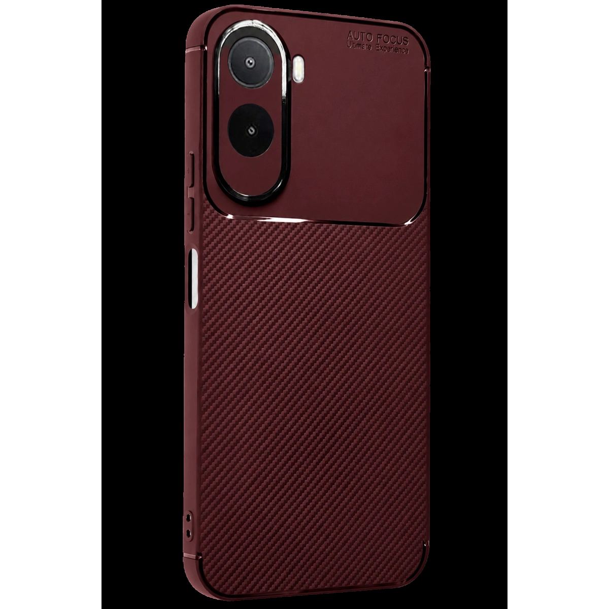 Xiaomi Redmi A7 Pro Auto Focus Karbon Kapak - Bordo