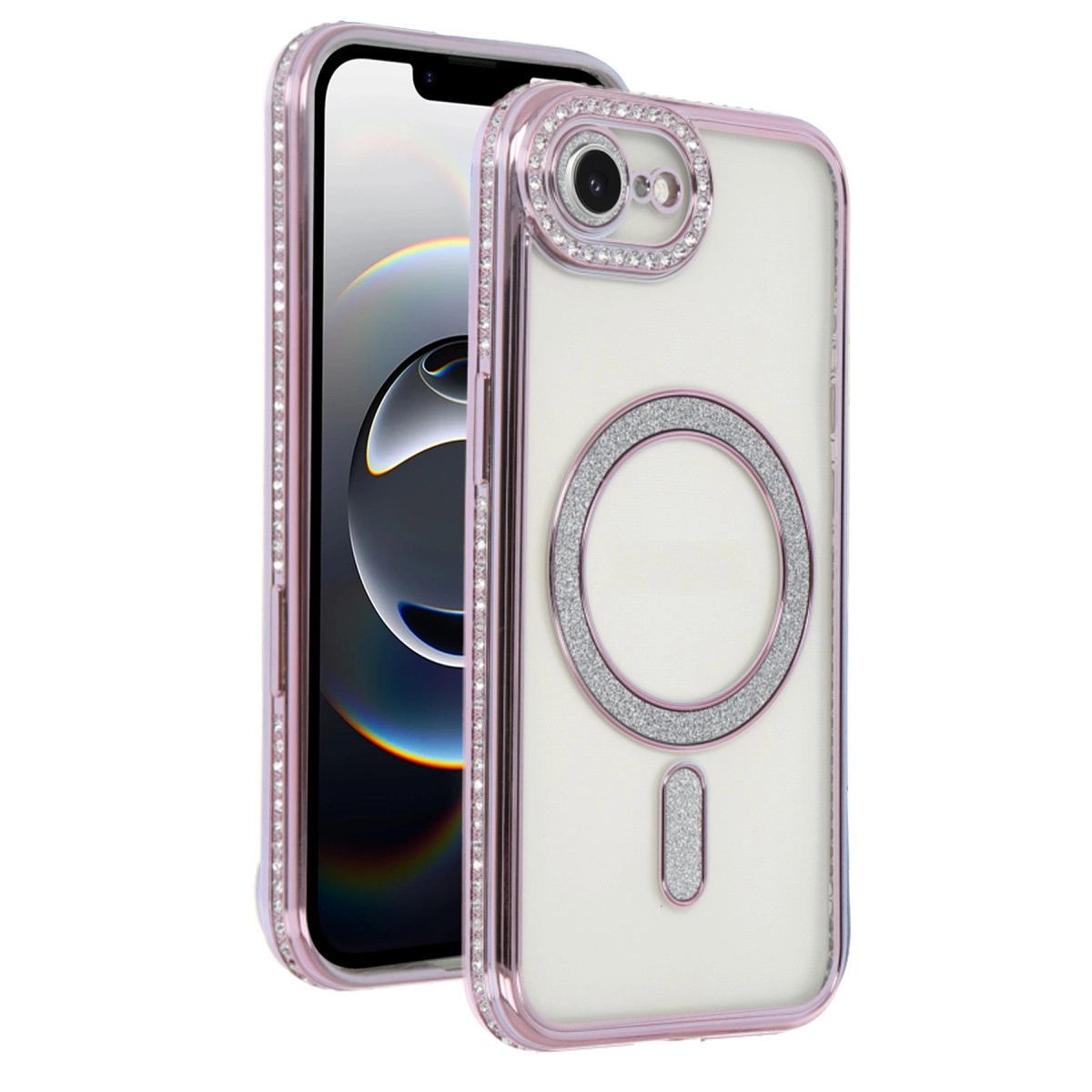 Apple İphone 16e Joke Simli Magneticsafe Kılıf - Pembe