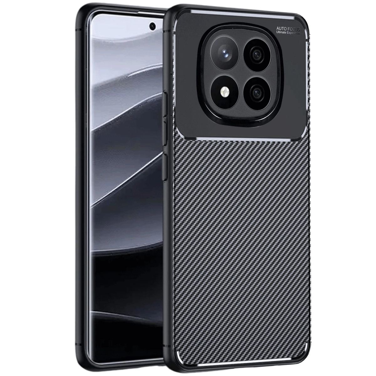 Xiaomi Redmi Note 14 Pro 5g Kılıf Auto Focus Karbon Kapak - Siyah