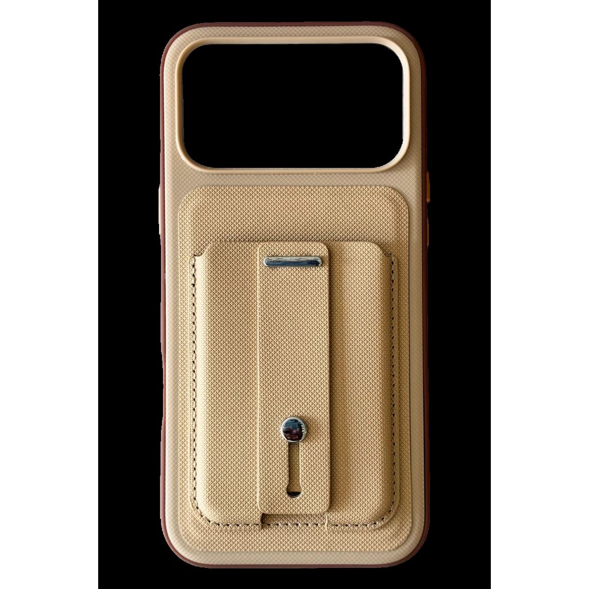 Newface Apple İphone 18 Pro Max/17 Pro Max Latte Kartvizitli Kapak - Bej