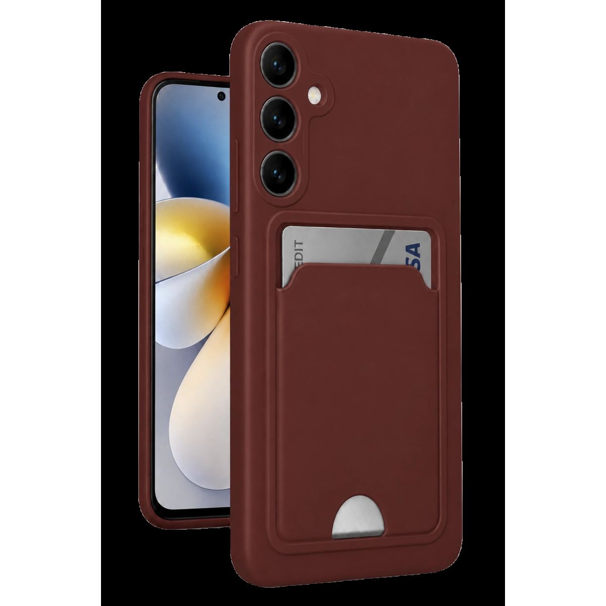 Samsung Galaxy S24 Kelvin Kartvizitli Silikon - Bordo