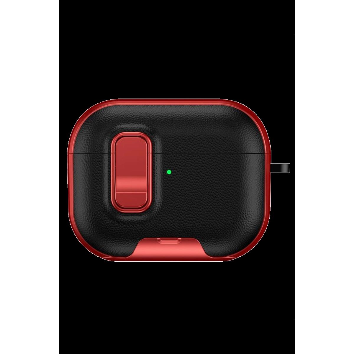 Apple Airpods Pro 3 (3.nesil) Rova Deri  Kılıf - Kırmızı