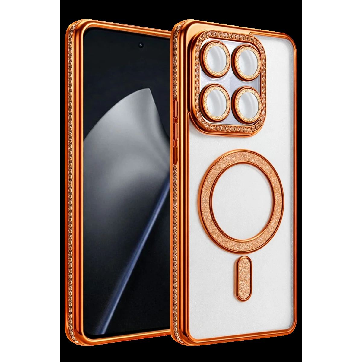 Newface Xiaomi Mi 17t Joke Simli Magneticsafe Kılıf - Turuncu