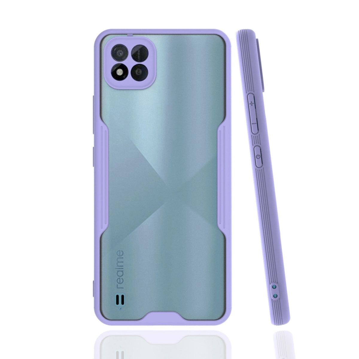 Realme C11 2021 Kılıf Platin Silikon - Lila
