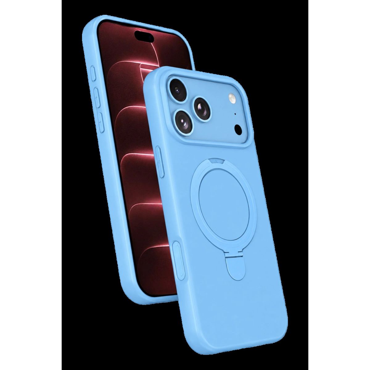 Newface Apple İphone 18 Pro Max Regal Magsafe Standlı Kapak - Sierra Blue