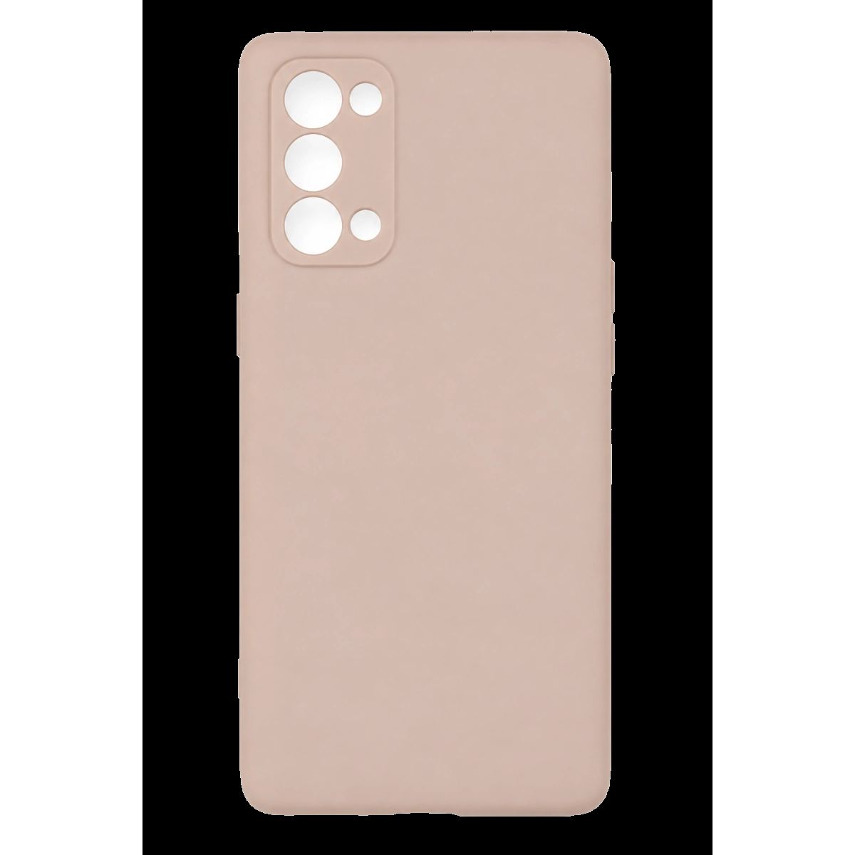 Oppo Reno 5 Pro Kılıf Nano İçi Kadife Silikon - Pudra