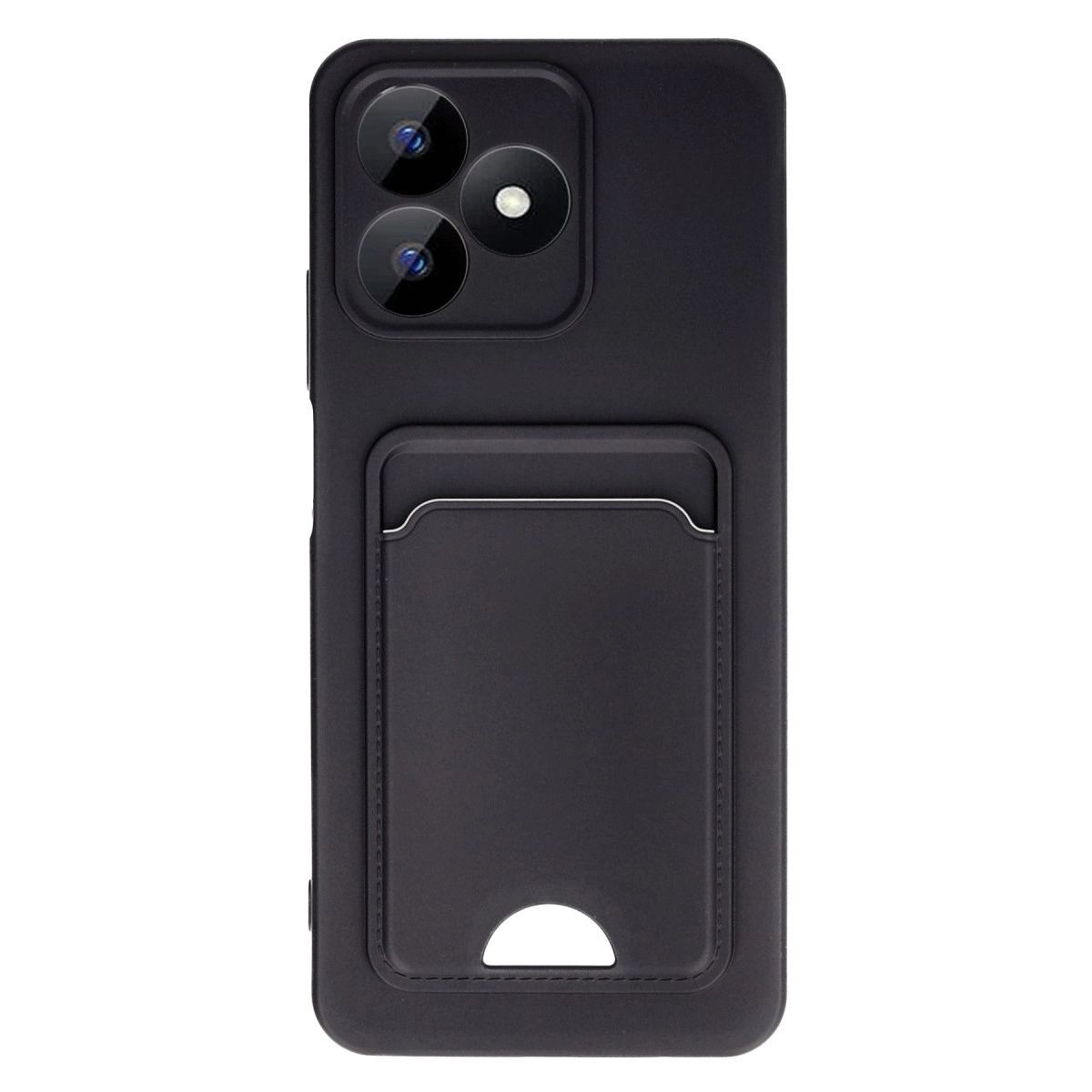 Realme Note 50 4g Kılıf Kelvin Kartvizitli Silikon - Siyah