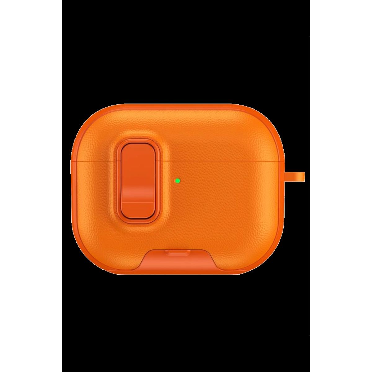 Apple Airpods Pro 3 (3.nesil) Rova Deri  Kılıf - Turuncu