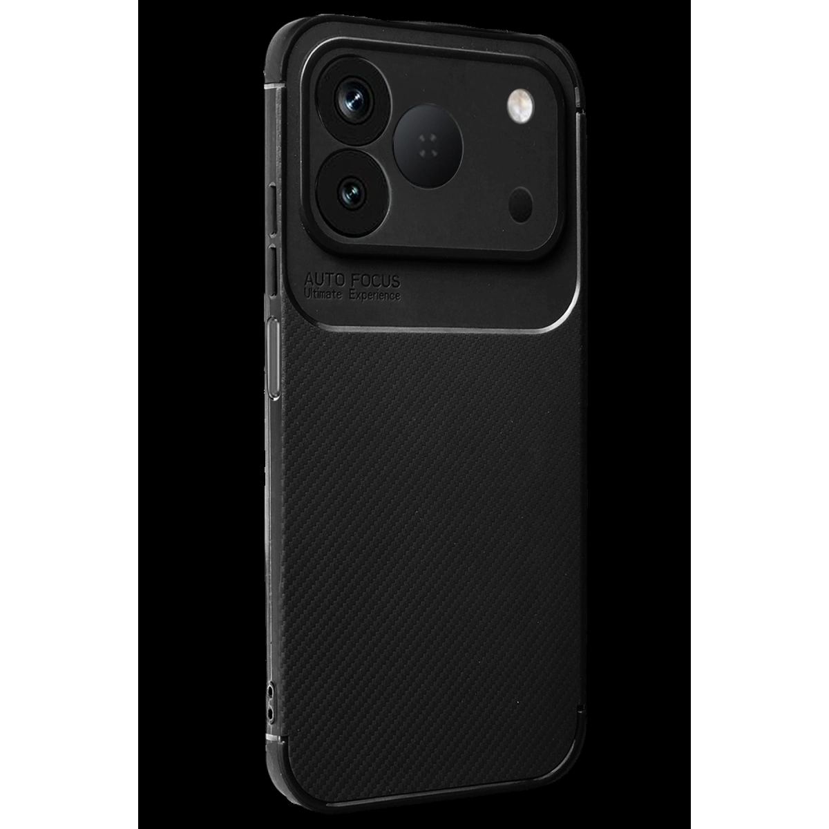 Newface Tecno Spark 50 4g Auto Focus Karbon Kapak - Siyah