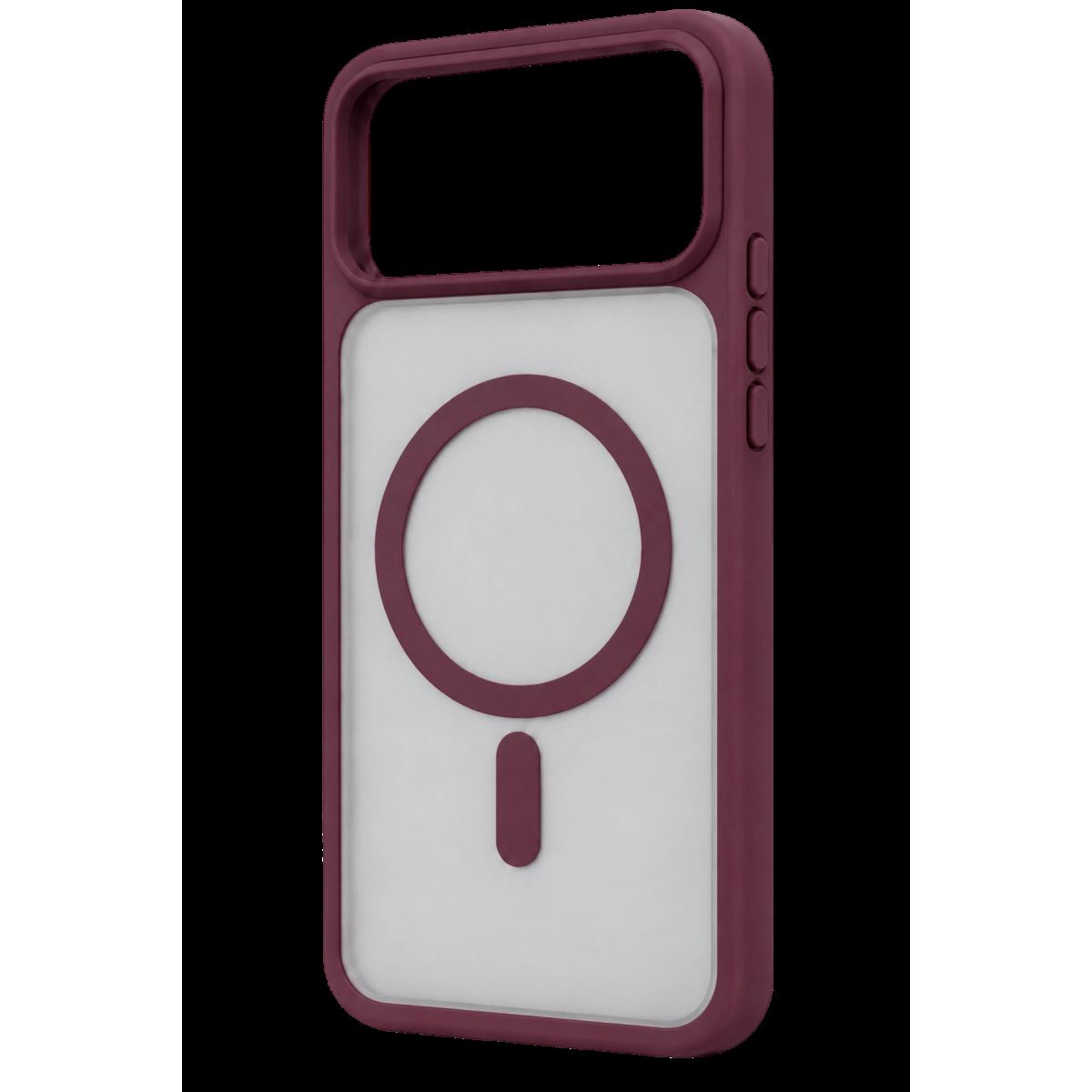 Newface Apple İphone 18 Pro Loji Magsafe Kapak - Bordo