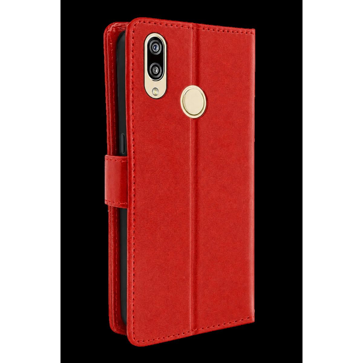Newface Huawei Y7 2019 Trend S Plus Kapaklı Telefon Kılıf - Kırmızı