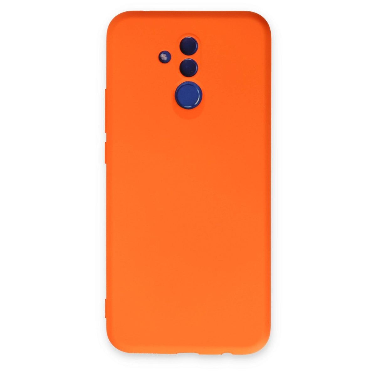 Huawei Mate 20 Lite Kılıf Nano İçi Kadife Silikon - Turuncu
