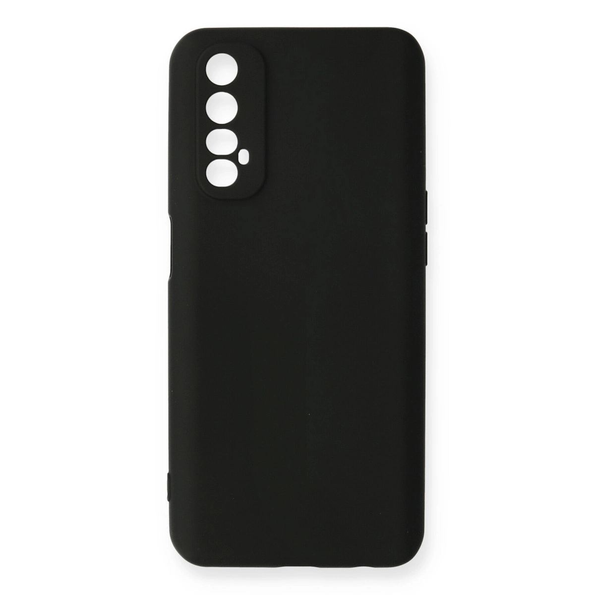 Realme 7 Kılıf Nano İçi Kadife Silikon - Siyah