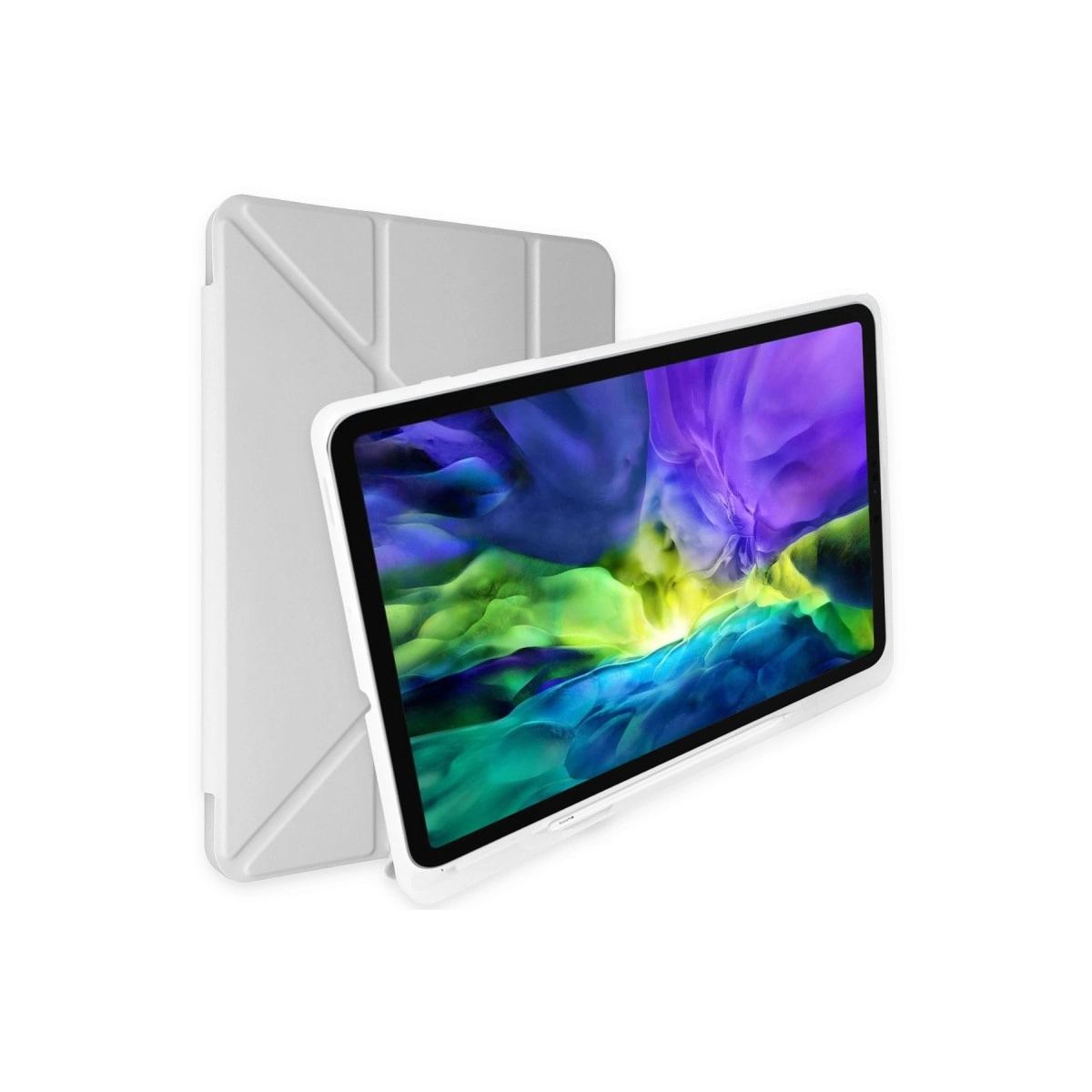 Samsung Galaxy X200 Tab A8 10.5 Kılıf Kalemlikli Mars Tablet Kılıfı - Gri